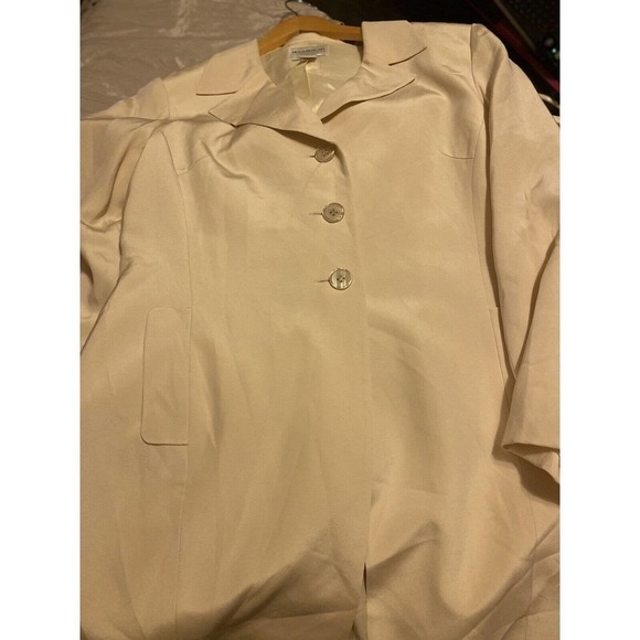 Hugo Buscati Jacket Blazer 100% Silk Button Lined Collared Light Pink Sz 12 - Picture 7 of 9